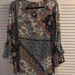 Cato Multicolor Paisley Blouse